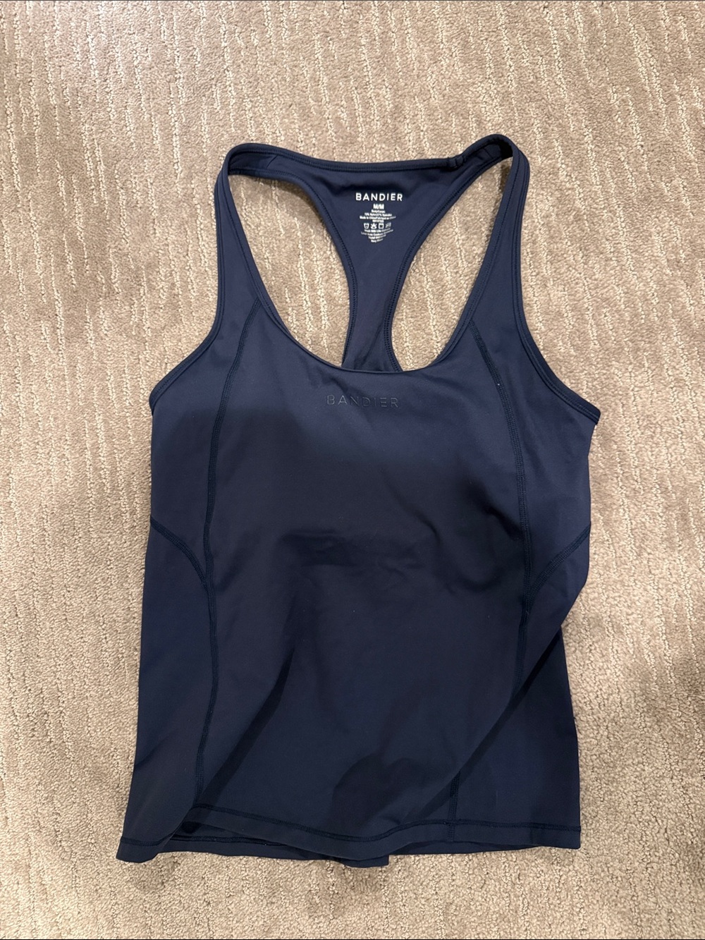 Bandier Navy Racerback workout Tank
